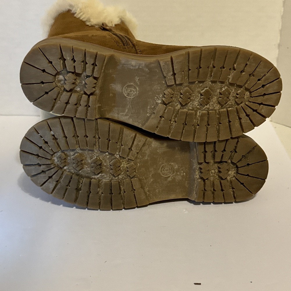 American Eagle Chestnut Brown Faux Suede Leather Pull-on Ankle Boot Size 6 - Picture 9 of 11
